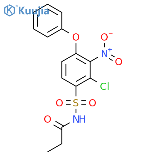 Propanamide, N-[(2-chloro-3-nitro-4-phenoxyphenyl)sulfonyl]- structure