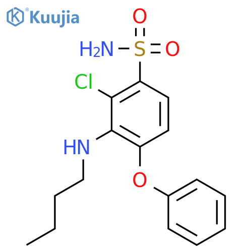 Benzenesulfonamide, 3-(butylamino)-2-chloro-4-phenoxy- structure
