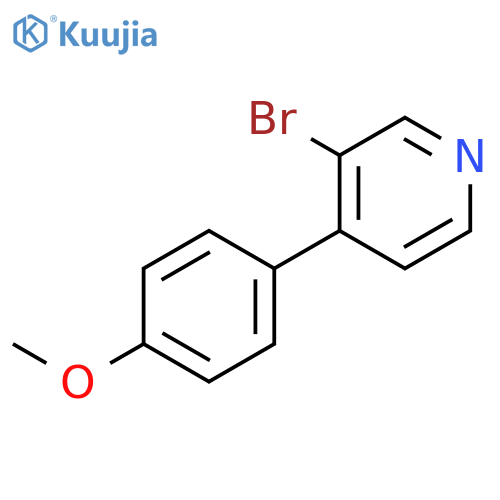 Pyridine,3-bromo-4-(4-methoxyphenyl)- structure