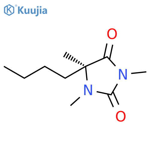 2,4-Imidazolidinedione, 5-butyl-1,3,5-trimethyl-, (5S)- structure