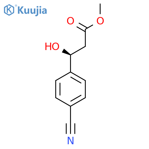 methyl (3S)-3-(4-cyanophenyl)-3-hydroxypropanoate structure