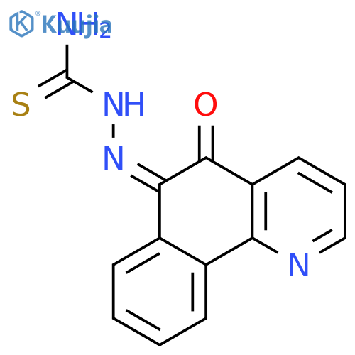 Hydrazinecarbothioamide, 2-(5-oxobenzo[h]quinolin-6(5H)-ylidene)- structure