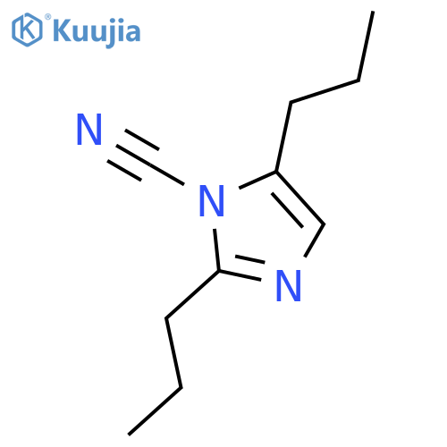 1H-Imidazole-1-carbonitrile, 2,5-dipropyl- structure