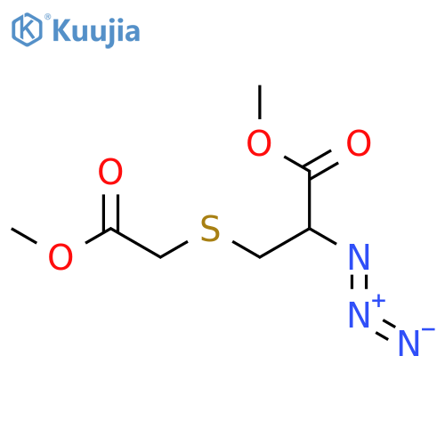 Propanoic acid, 2-azido-3-[(2-methoxy-2-oxoethyl)thio]-, methyl ester structure