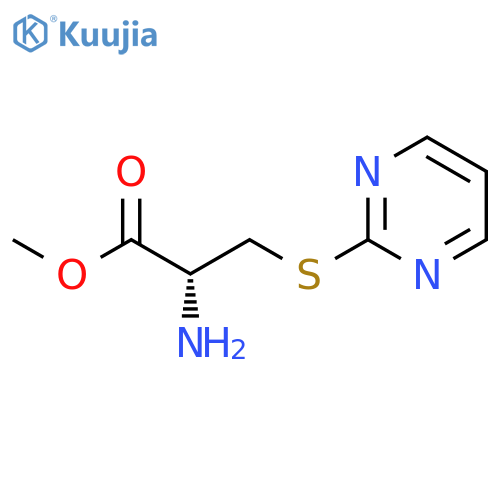 methyl 2-amino-3-(pyrimidin-2-ylsulfanyl)propanoate structure