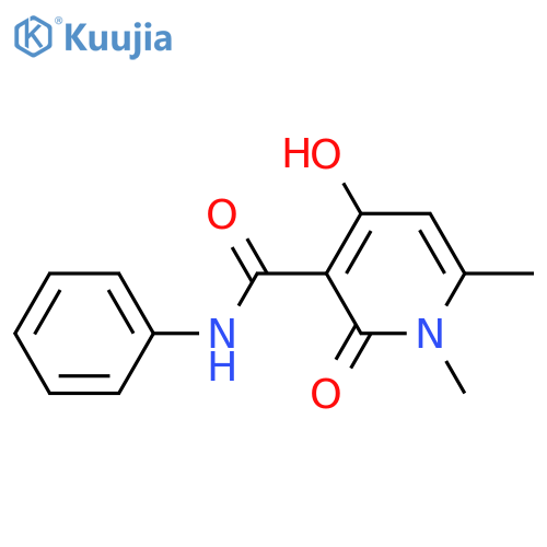 4-hydroxy-1,6-dimethyl-2-oxo-N-phenyl-1,2-dihydropyridine-3-carboxamide structure