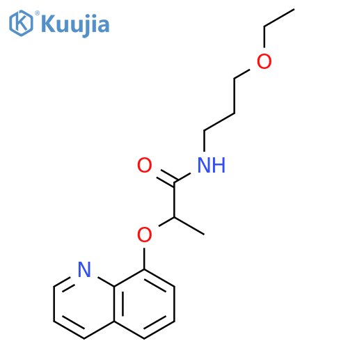Propanamide, N-(3-ethoxypropyl)-2-(8-quinolinyloxy)- structure