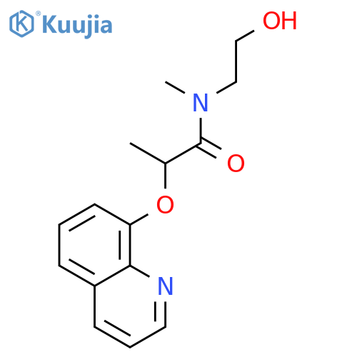 Propanamide, N-(2-hydroxyethyl)-N-methyl-2-(8-quinolinyloxy)- structure