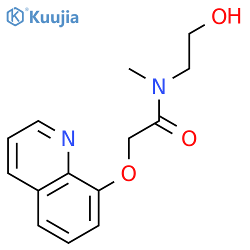 Acetamide, N-(2-hydroxyethyl)-N-methyl-2-(8-quinolinyloxy)- structure