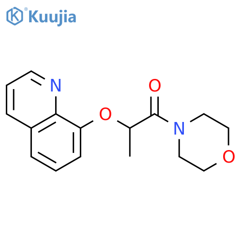 Morpholine, 4-[1-oxo-2-(8-quinolinyloxy)propyl]- structure