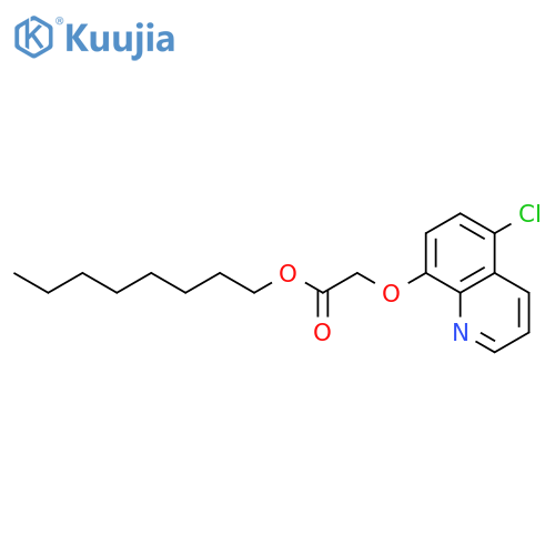 Acetic acid, [(5-chloro-8-quinolinyl)oxy]-, octyl ester structure