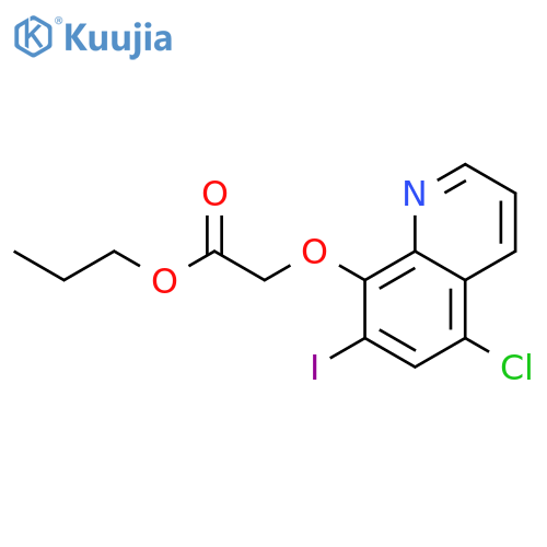 Acetic acid, [(5-chloro-7-iodo-8-quinolinyl)oxy]-, propyl ester structure