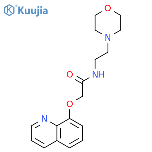 Acetamide, N-[2-(4-morpholinyl)ethyl]-2-(8-quinolinyloxy)- structure