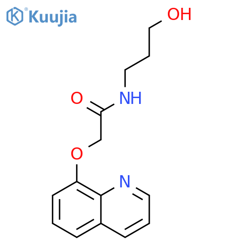 Acetamide, N-(3-hydroxypropyl)-2-(8-quinolinyloxy)- structure