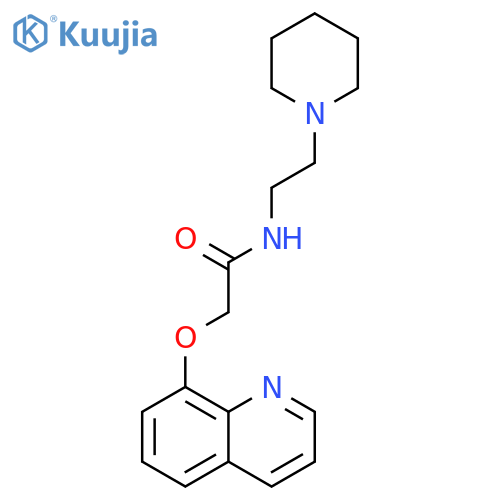 Acetamide, N-[2-(1-piperidinyl)ethyl]-2-(8-quinolinyloxy)- structure