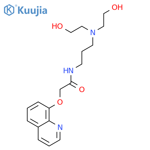 Acetamide, N-[3-[bis(2-hydroxyethyl)amino]propyl]-2-(8-quinolinyloxy)- structure