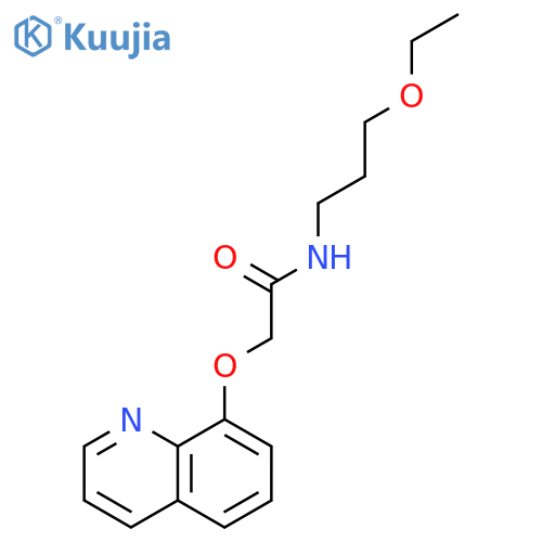 Acetamide, N-(3-ethoxypropyl)-2-(8-quinolinyloxy)- structure