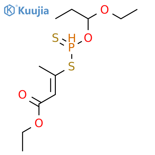 2-Butenoic acid, 3-[(ethoxypropoxyphosphinothioyl)thio]-, ethyl ester structure
