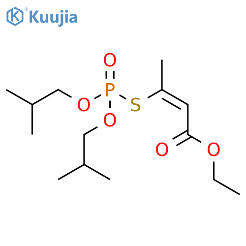 2-Butenoic acid, 3-[[bis(2-methylpropoxy)phosphinyl]thio]-, ethyl ester, (Z)- (9CI) structure