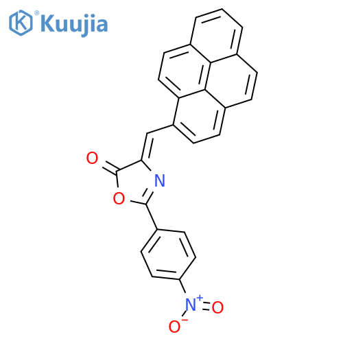 5(4H)-Oxazolone, 2-(4-nitrophenyl)-4-(1-pyrenylmethylene)- structure