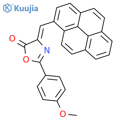 5(4H)-Oxazolone, 2-(4-methoxyphenyl)-4-(1-pyrenylmethylene)- structure