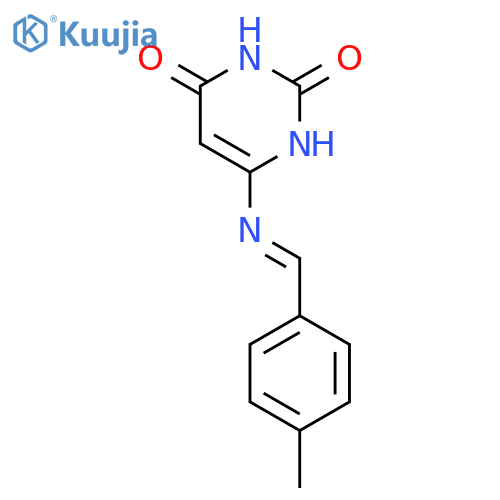 2,4(1H,3H)-Pyrimidinedione, 6-[[(4-methylphenyl)methylene]amino]- structure