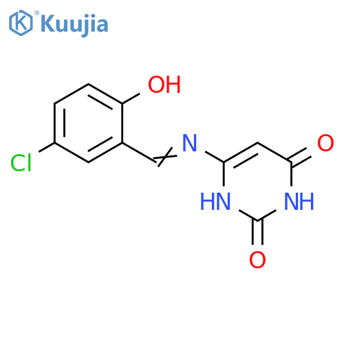 2,4(1H,3H)-Pyrimidinedione, 6-[[(5-chloro-2-hydroxyphenyl)methylene]amino]- structure