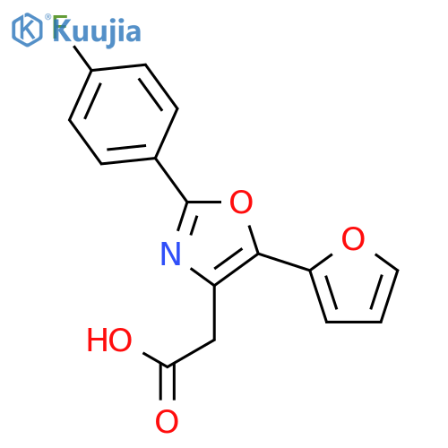 4-Oxazoleacetic acid, 2-(4-fluorophenyl)-5-(2-furanyl)- structure