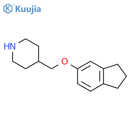 4-(2,3-Dihydro-1H-inden-5-yloxy)methylpiperidine structure