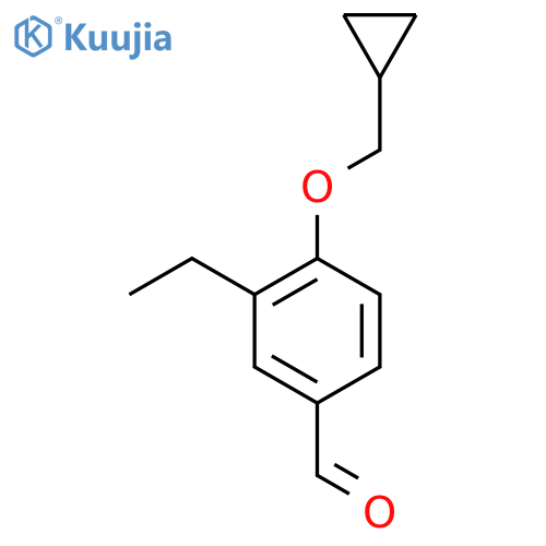 4-(Cyclopropylmethoxy)-3-ethylbenzaldehyde structure