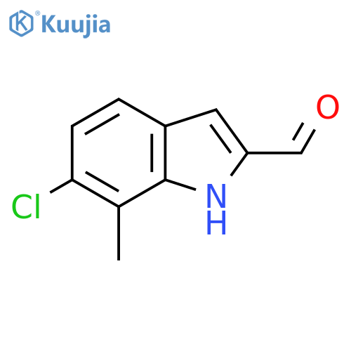 6-Chloro-7-methyl-1H-indole-2-carbaldehyde structure