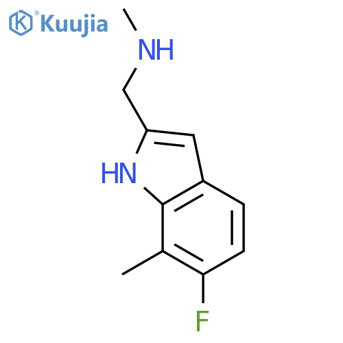 [(6-Fluoro-7-methyl-1H-indol-2-l)methyl]-methylamine structure