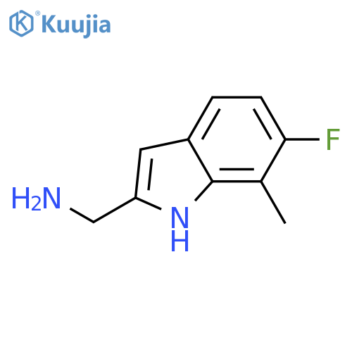 (6-fluoro-7-methyl-1h-indol-2-yl)methanamine structure