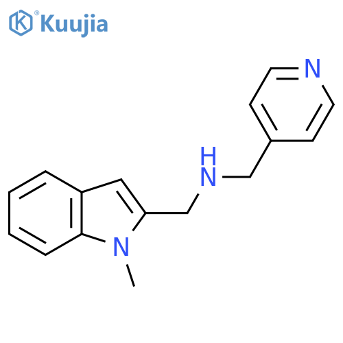 [(1-Methyl-1H-indol-2-yl)methyl]-(pyridin-4-ylmethyl)amine structure