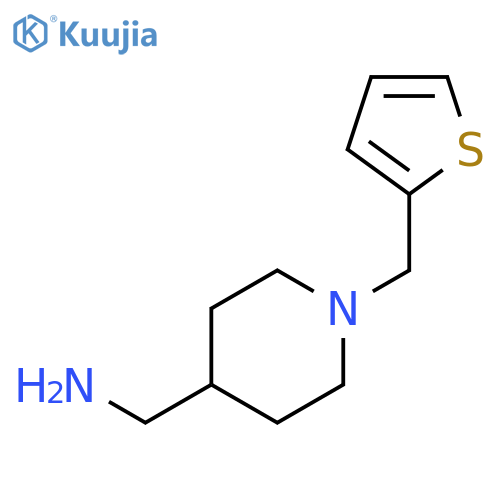 {1-(thiophen-2-yl)methylpiperidin-4-yl}methanamine structure