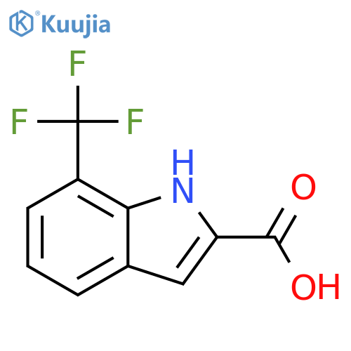 7-(trifluoromethyl)-1H-indole-2-carbaldehyde structure