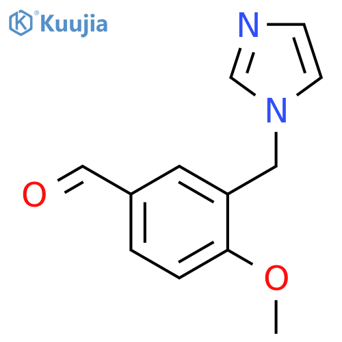 3-[(1H-imidazol-1-yl)methyl]-4-methoxybenzaldehyde structure