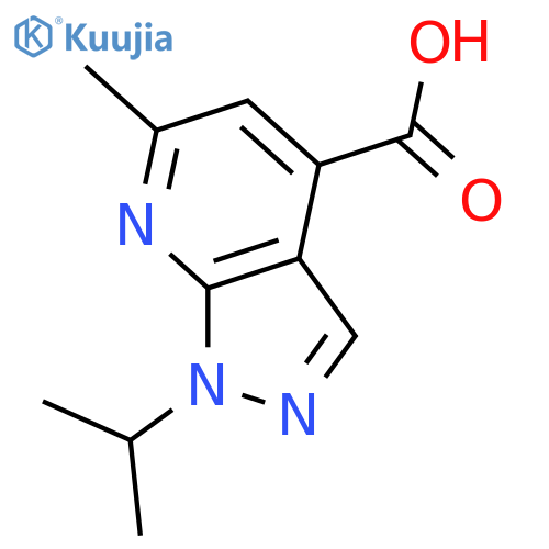 6-methyl-1-(propan-2-yl)-1H-pyrazolo3,4-bpyridine-4-carboxylic acid structure