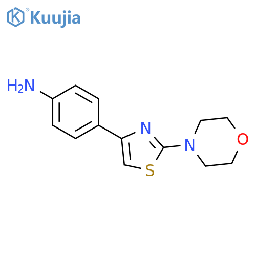 4-(2-Morpholin-4-yl-1,3-thiazol-4-yl)phenylamine structure