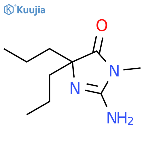 2-amino-3-methyl-5,5-dipropyl-3,5-dihydro-4h-imidazol-4-one structure