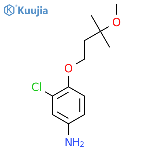 3-Chloro-4-(3-methoxy-3-methyl-butoxy)-phenylamine structure