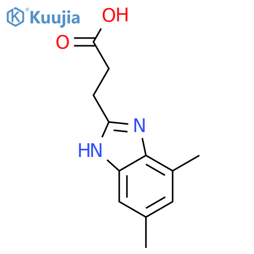 3-(5,7-Dimethyl-1H-benzo[d]imidazol-2-yl)propanoic acid structure
