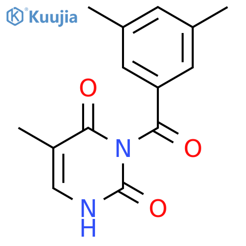 2,4(1H,3H)-PYRIMIDINEDIONE, 3-(3,5-DIMETHYLBENZOYL)-5-METHYL- structure