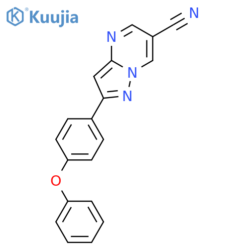 PYRAZOLO[1,5-A]PYRIMIDINE-6-CARBONITRILE, 2-(4-PHENOXYPHENYL)- structure