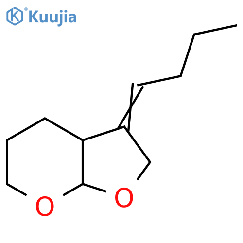 4H-Furo[2,3-b]pyran, 3-butylidenehexahydro- structure