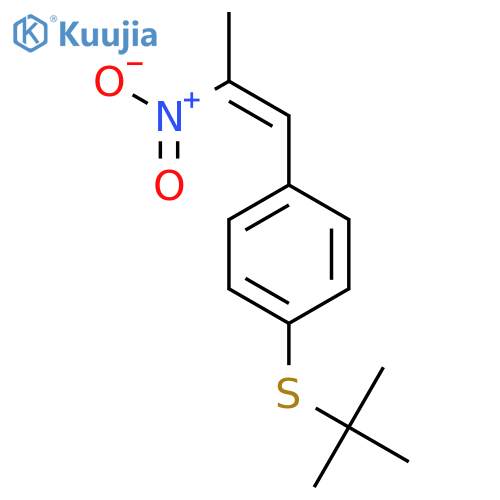 Benzene, 1-[(1,1-dimethylethyl)thio]-4-(2-nitro-1-propenyl)- structure
