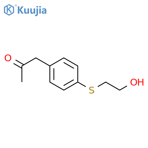 2-Propanone, 1-[4-[(2-hydroxyethyl)thio]phenyl]- structure