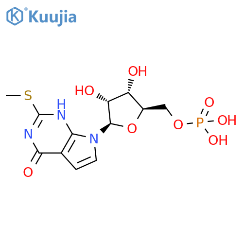 4H-Pyrrolo[2,3-d]pyrimidin-4-one,1,7-dihydro-2-(methylthio)-7-(5-O-phosphono-b-D-ribofuranosyl)-, homopolymer (9CI) structure