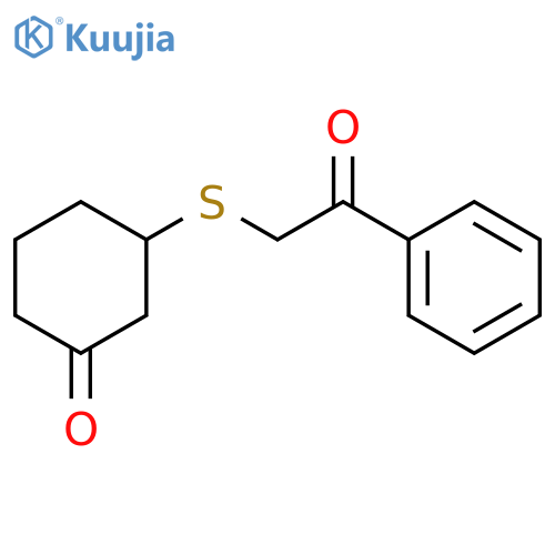Cyclohexanone, 3-[(2-oxo-2-phenylethyl)thio]- structure