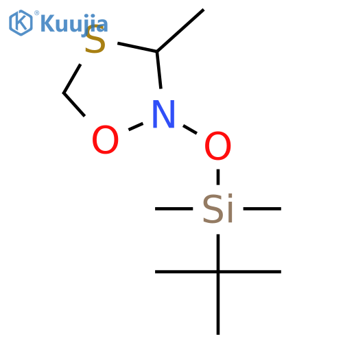 1,4,2-Oxathiazolidine, 2-[[(1,1-dimethylethyl)dimethylsilyl]oxy]-3-methyl- structure